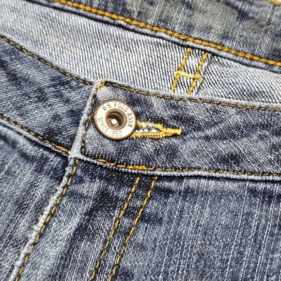 Ralph Lauren U.S. Polo Jeans ✦ High‑Rise Bootcut Blue Wash Embroidery ✦ 10 Short - Picture 3 of 14